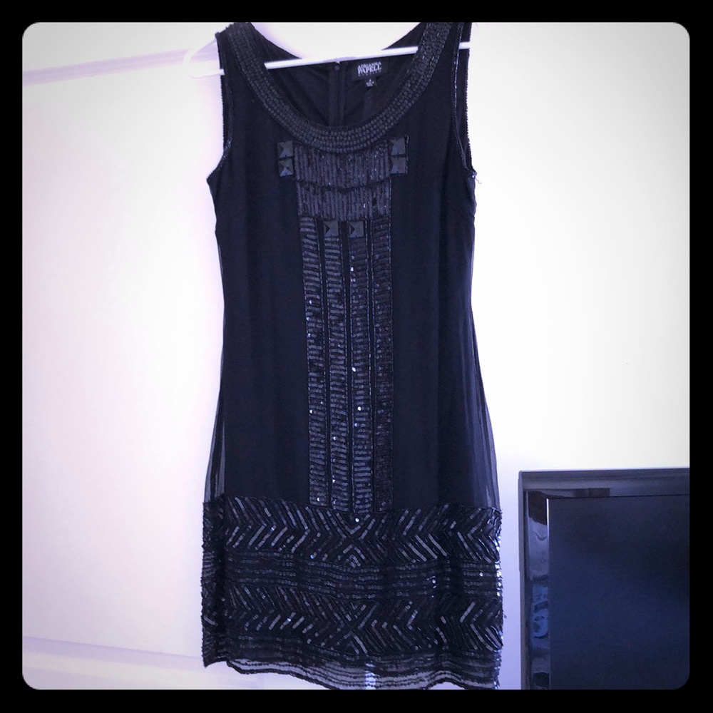 Adrianna papell evening dress - black with sequins